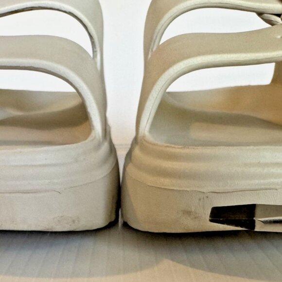 Funky Monkey Double Buckle Slides | Women’s 9 | Beige Comfort Sandals - Picture 13 of 15